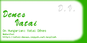 denes vatai business card
